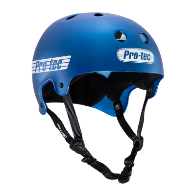Картинка Шлем для роликов и трюковых самокатов Pro-Tec Old School Skate Matte Metallic Blue  от магазина Адреналин Шлем для роликов и трюковых самокатов Pro-Tec Old School Skate Matte Metallic Blue  от магазина Адреналин