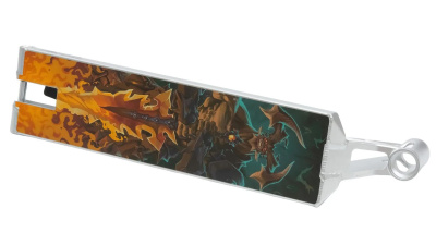 Дека для трюкового самоката Комета Немезида 5.5X21" серебро от магазина Адреналин