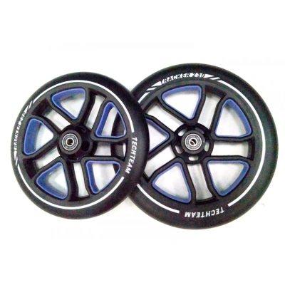 Набор 2 колеса (230мм +200мм) и 4 подшипника ABEC 9 для самоката Tracker 230мм от магазина Адреналин