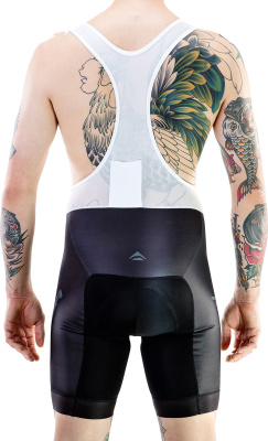 Велошорты с лямками Merida Spider Green Rhombe