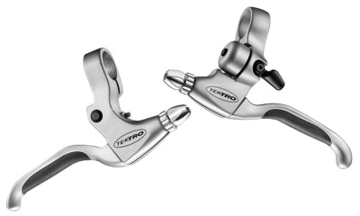 Тормозные ручки Tektro CL530-TS (для GripShift)+CL535-RT (для GripShift/RapidFire), со звонком (Черн от магазина Адреналин