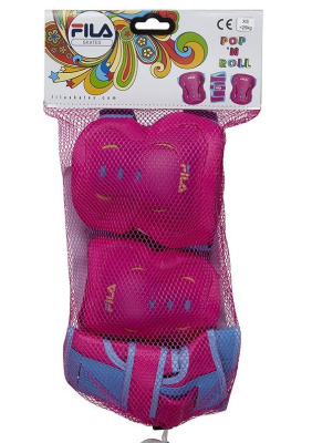 Защита для роликов детская FILA Bella gears pink (комплект 3-х элементов)