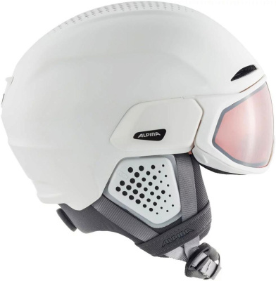 Горнолыжный шлем с визором Alpina Oro QV Mips White Matt 