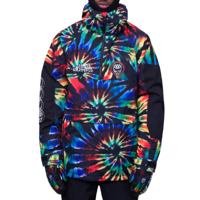 Сноубордическая куртка-анорак 686 MNS RENEWAL ANORAK GRATEFUL DEAD BLACK TIE DYE