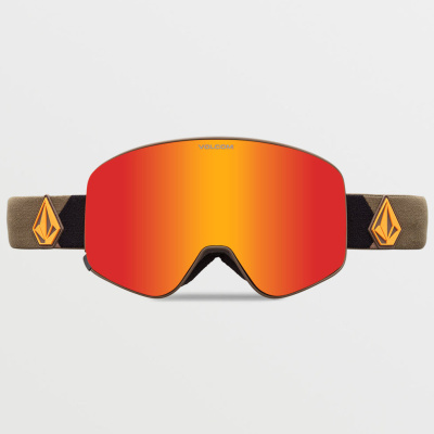 Очки горнолыжные со сменной линзой VOLCOM ODYSSEY MILITARY/GOLD RED CHROME Lens/ YELLOW bonus lens от магазина Адреналин