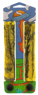 Грипсы для трюкового самоката Комета Омега черно-желтые от магазина Адреналин