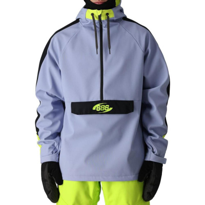 Сноубордическая куртка-анорак 686 WATERPROOF ANORAK PURPLE IMPRESSION COLORBLOCK Сноубордическая куртка-анорак 686 WATERPROOF ANORAK PURPLE IMPRESSION COLORBLOCK