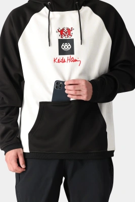 Толстовка 686 BONDED FLEECE HOODY KEITH HARING WHITE COLORBLOCK от магазина Адреналин